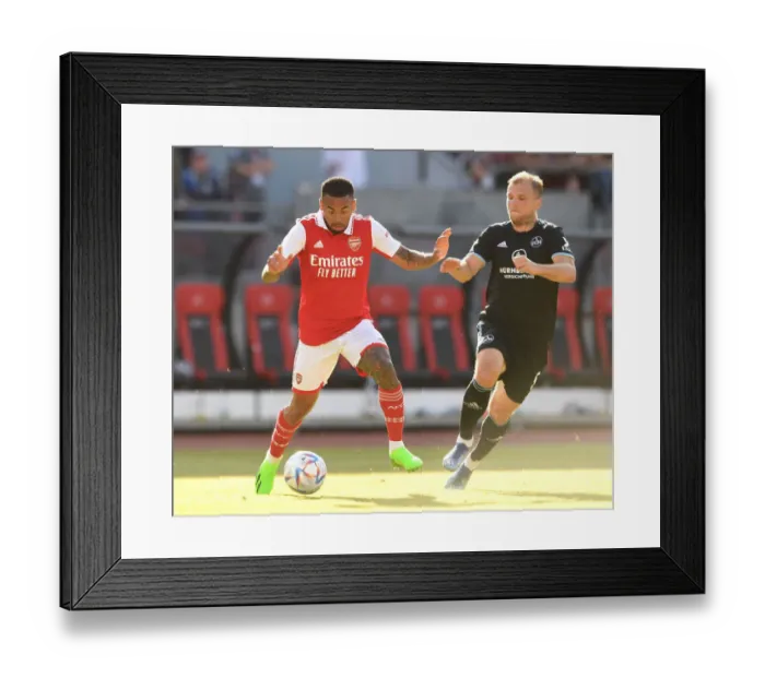 Framed Print : Gabriel Jesus Stars: Arsenal Secure Pre-Season Win Against 1. FC Nürnberg