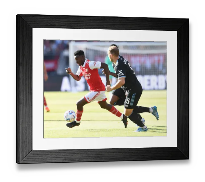 Framed Print : Arsenal's Eddie Nketiah Shines in Pre-Season Win Against 1. FC Nurnberg