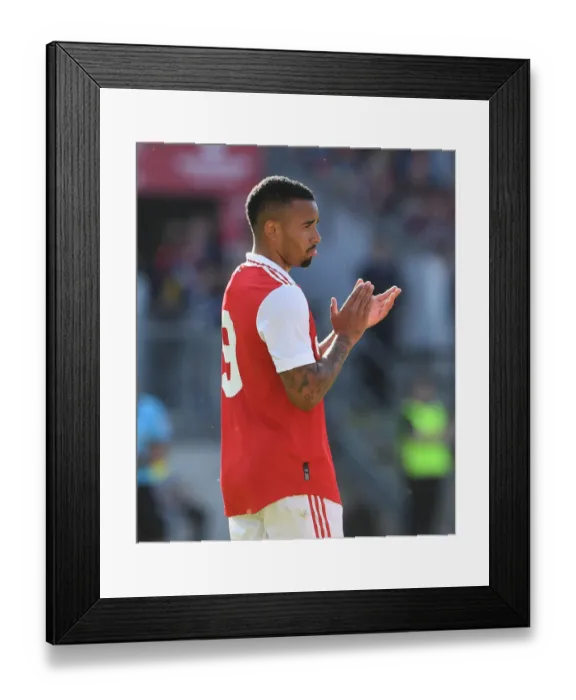 Framed Print : Arsenal's Pre-Season Test: Gabriel Jesus in Action against 1. FC Nürnberg
