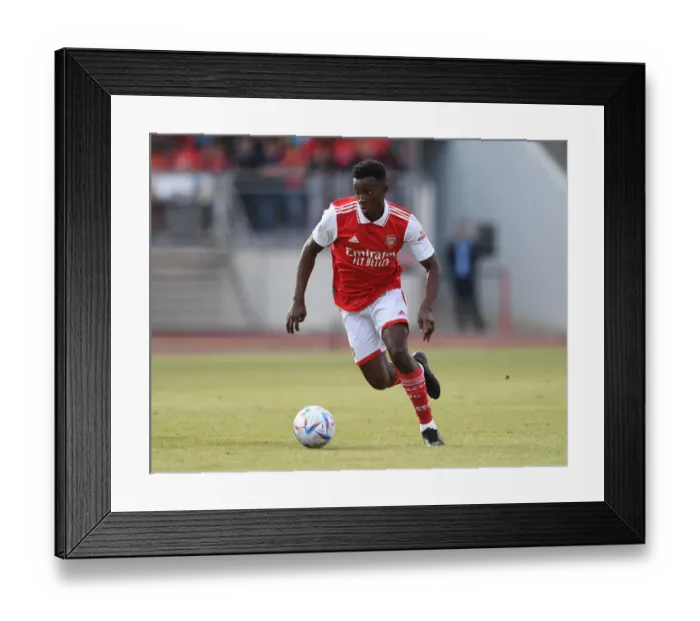 Framed Print : Arsenal's Eddie Nketiah Stars in Pre-Season Victory Over 1. FC Nurnberg