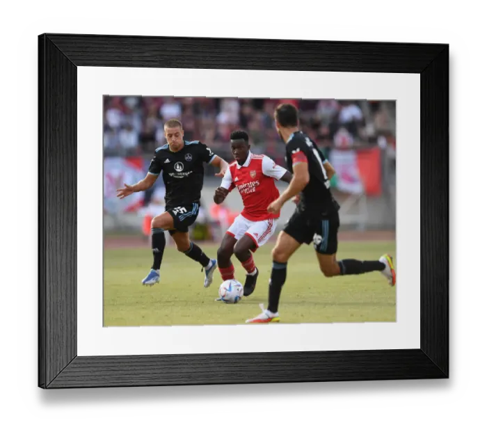 Framed Print : Arsenal's Eddie Nketiah Stars in Pre-Season Win Against FC Nurnberg