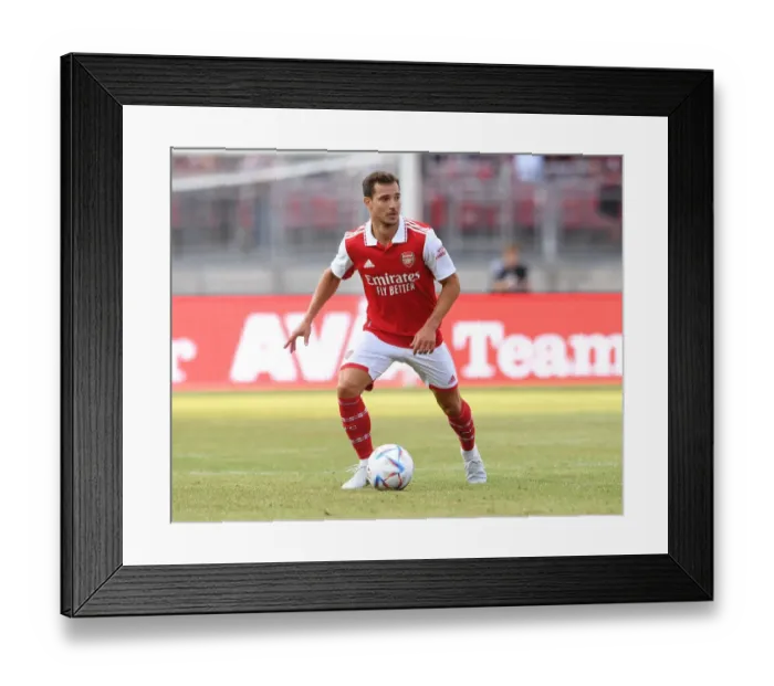 Framed Print : Arsenal's Cedric Soares in Action: Arsenal FC vs. 1. FC Nürnberg - Pre-Season Clash in Germany