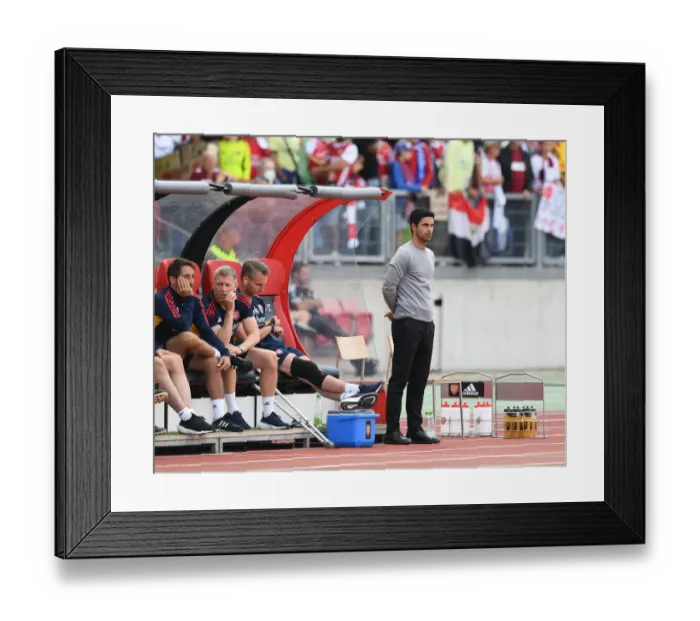 Framed Print : Arsenal FC: Mikel Arteta Leads Pre-Season Training at 1. FC Nurnberg