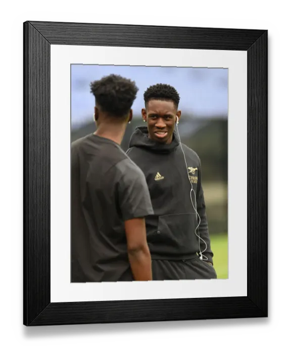 Framed Print : Arsenal's Flo Balogun Prepares for Arsenal v Everton Pre-Season Clash in Baltimore Framed Print : Arsenal's Flo Balogun Prepares for Arsenal v Everton Pre-Season Clash in Baltimore