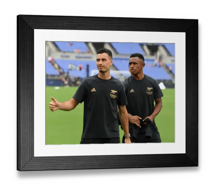 Framed Print : Arsenal's Martinelli and Marquinhos Prepare for Arsenal v Everton Pre-Season Clash in Baltimore Framed Print : Arsenal's Martinelli and Marquinhos Prepare for Arsenal v Everton Pre-Season Clash in Baltimore