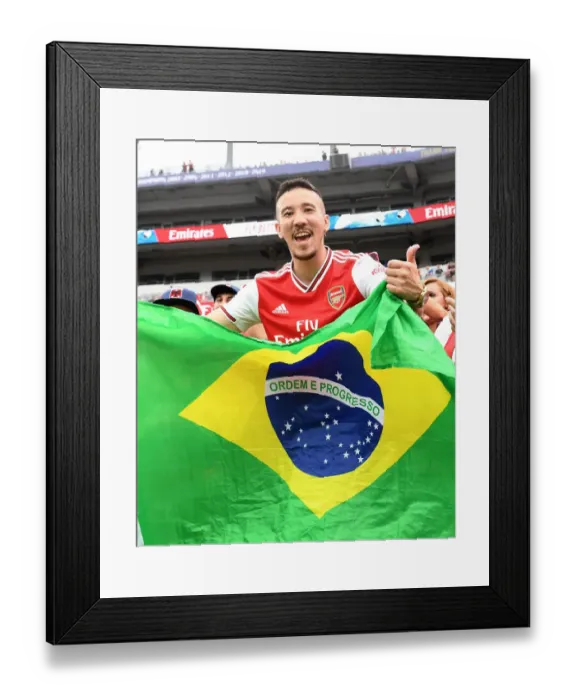 Framed Print : Arsenal Fans Unite in Baltimore for Pre-Season Showdown Against Everton