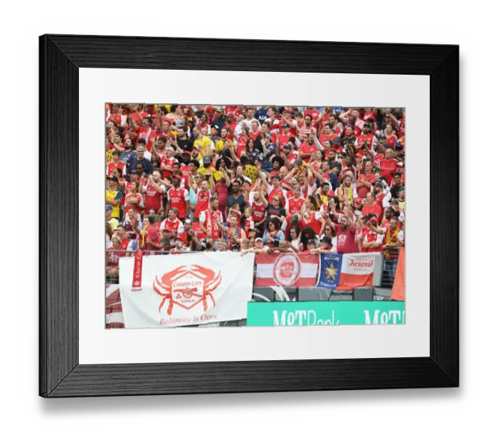 Framed Print : Arsenal Fans Passionate Pre-Season Showdown: Arsenal vs. Everton (2022) - Baltimore, Maryland Framed Print : Arsenal Fans Passionate Pre-Season Showdown: Arsenal vs. Everton (2022) - Baltimore, Maryland