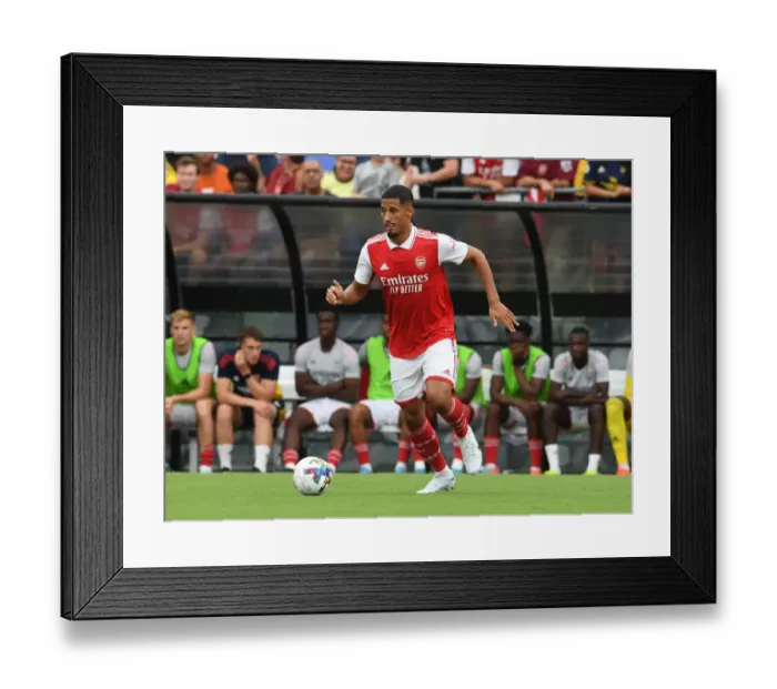 Framed Print : Arsenal's William Saliba Stands Out: Pre-Season Victory Over Everton in Baltimore Framed Print : Arsenal's William Saliba Stands Out: Pre-Season Victory Over Everton in Baltimore