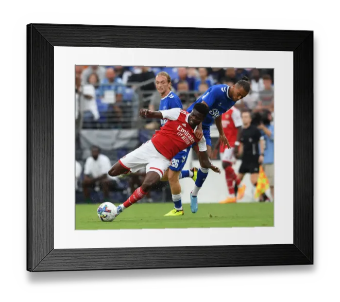 Framed Print : Arsenal vs. Everton: Thomas Partey Faces Off Against Dominic Calvert-Lewin in Pre-Season Clash Framed Print : Arsenal vs. Everton: Thomas Partey Faces Off Against Dominic Calvert-Lewin in Pre-Season Clash