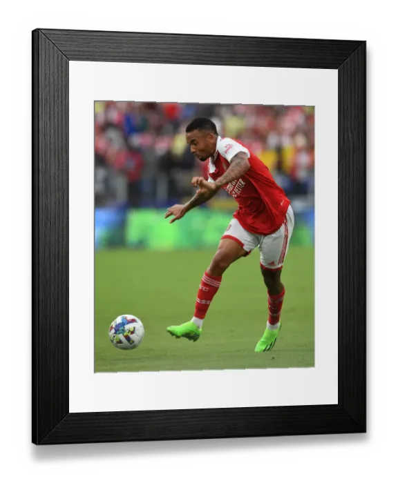 Framed Print : Gabriel Jesus in Action: Arsenal vs. Everton Pre-Season Match, 2022-23