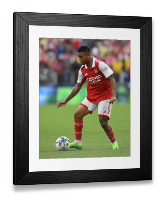 Framed Print : Arsenal's Gabriel Jesus Shines in Pre-Season Clash Against Everton at M&T Bank Stadium (July 2022)