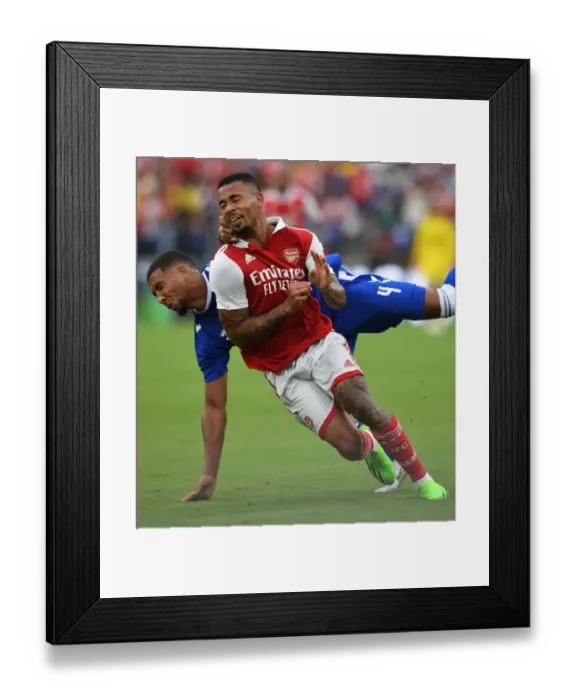 Framed Print : Arsenal vs. Everton: Pre-Season Clash - Gabriel Jesus Fouls Mason Holgate Framed Print : Arsenal vs. Everton: Pre-Season Clash - Gabriel Jesus Fouls Mason Holgate