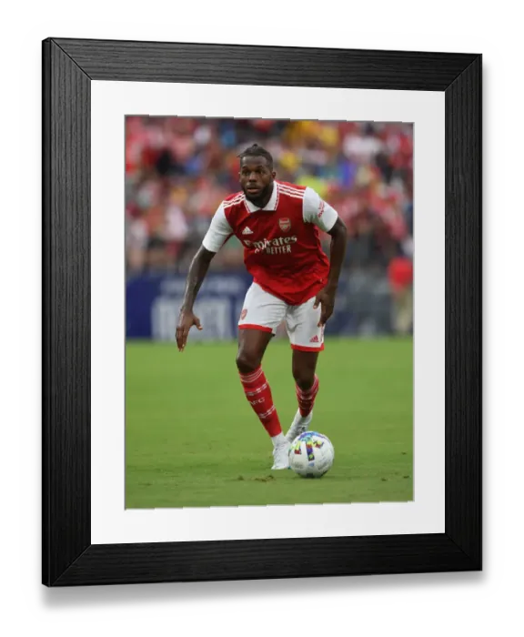 Framed Print : Arsenal's Nuno Tavares Shines in Pre-Season Clash Against Everton at M&T Bank Stadium
