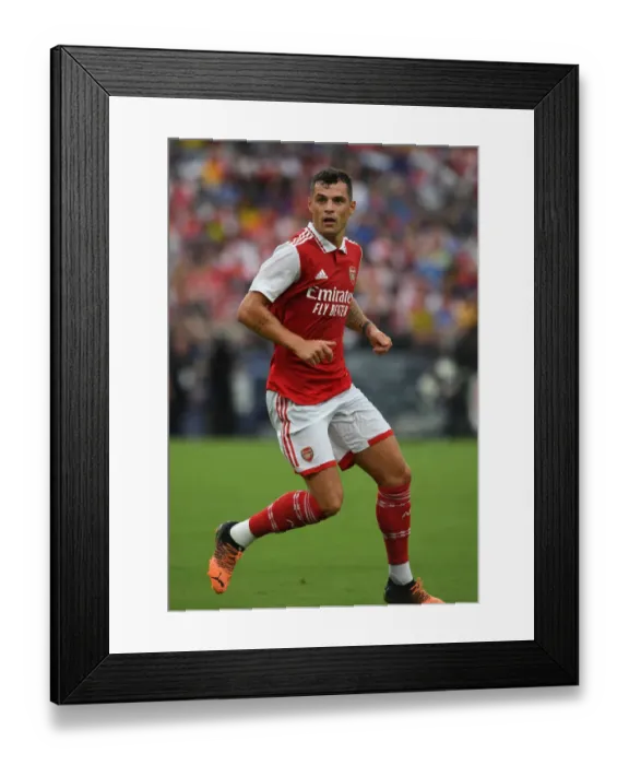 Framed Print : Arsenal FC's Granit Xhaka in Pre-Season Action Against Everton in Baltimore, Maryland (2022) Framed Print : Arsenal FC's Granit Xhaka in Pre-Season Action Against Everton in Baltimore, Maryland (2022)