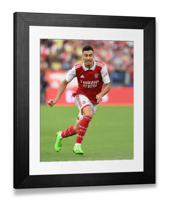 Framed Print : Arsenal Football Club in Pre-Season: Martinelli Shines in Baltimore Clash Against Everton