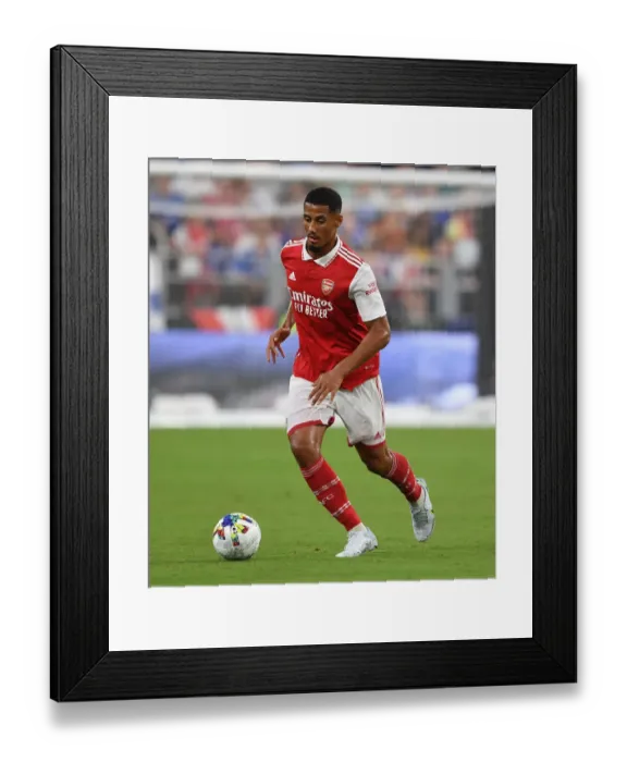 Framed Print : William Saliba's Star Performance: Arsenal Triumphs Over Everton in Baltimore Pre-Season Clash Framed Print : William Saliba's Star Performance: Arsenal Triumphs Over Everton in Baltimore Pre-Season Clash