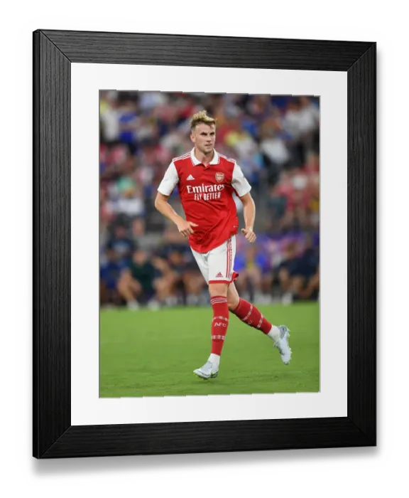 Framed Print : Arsenal FC in Pre-Season: Rob Holding Faces Off Against Everton in Baltimore