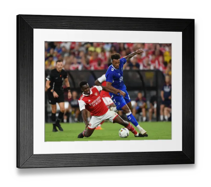 Framed Print : Arsenal's Nketiah Fouls by Everton's Gbamin: A Pre-Season Clash in Baltimore (Arsenal vs. Everton, 2022-23) Framed Print : Arsenal's Nketiah Fouls by Everton's Gbamin: A Pre-Season Clash in Baltimore (Arsenal vs. Everton, 2022-23)