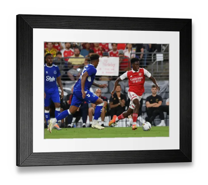 Framed Print : Arsenal FC in Pre-Season USA Tour: Albert Sambi Lokonga in Action against Everton in Baltimore