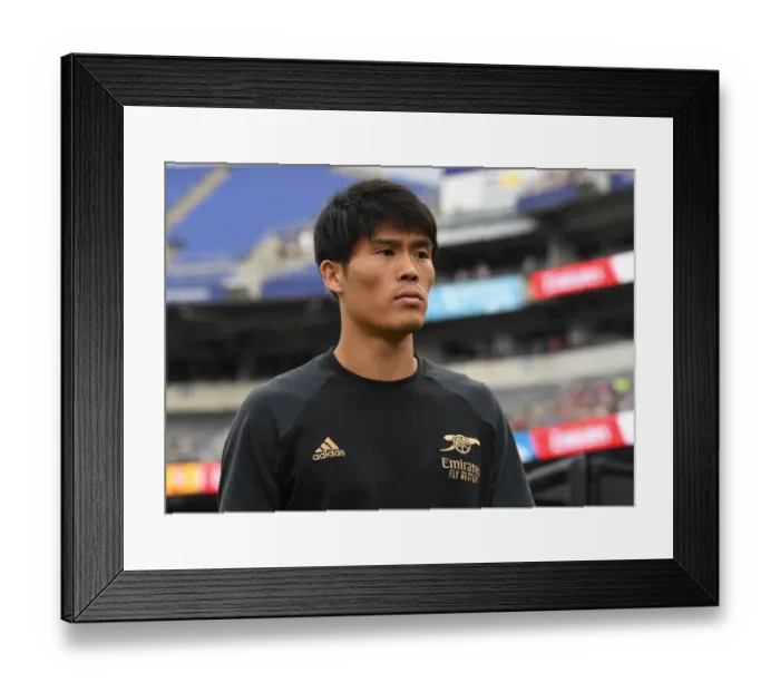 Framed Print : Arsenal FC: Takehiro Tomiyasu Prepares for Pre-Season Clash Against Everton in Baltimore Framed Print : Arsenal FC: Takehiro Tomiyasu Prepares for Pre-Season Clash Against Everton in Baltimore