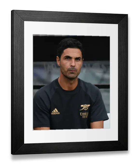 Framed Print : Arsenal's Mikel Arteta Faces Off Against Everton in Baltimore Pre-Season Clash