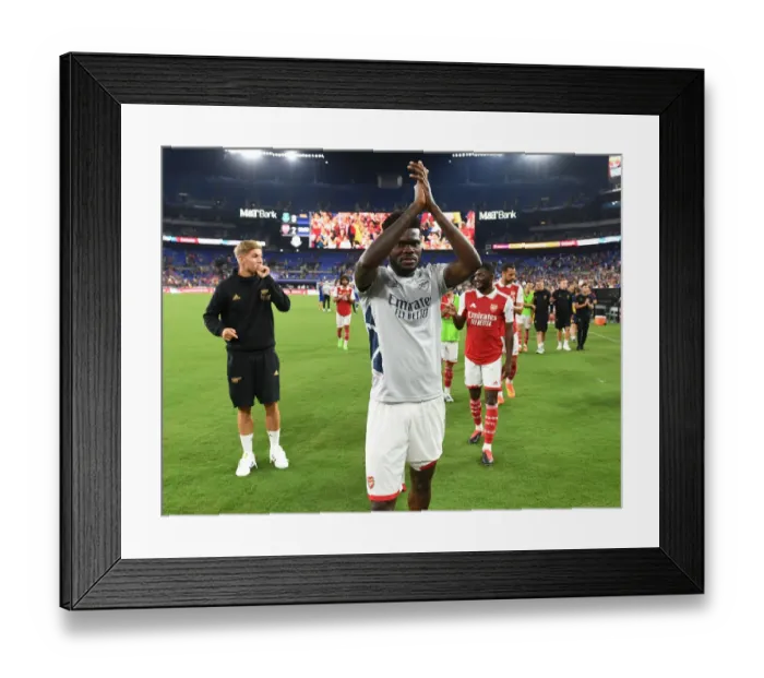 Framed Print : Arsenal's Thomas Partey Greets Fans in Baltimore after Pre-Season Match against Everton Framed Print : Arsenal's Thomas Partey Greets Fans in Baltimore after Pre-Season Match against Everton