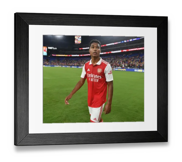 Framed Print : Arsenal FC in Pre-Season USA Tour: Reuell Walters at Arsenal vs. Everton in Baltimore
