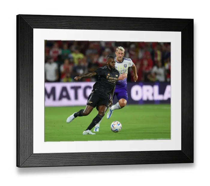 Framed Print : Arsenal's Nuno Tavares Trains with Orlando City SC during 2022-23 Pre-Season