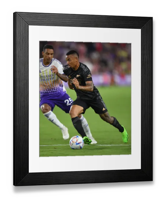 Framed Print : Gabriel Jesus Training with Orlando City SC during Arsenal's 2022 Pre-Season Friendly
