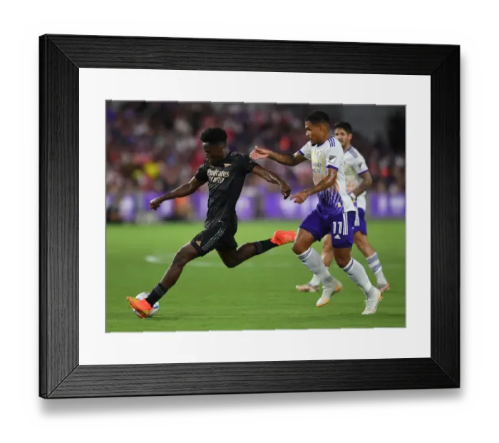 Framed Print : Arsenal Face Off Against Orlando City SC: Albert Sambi Lokonga Under Pressure