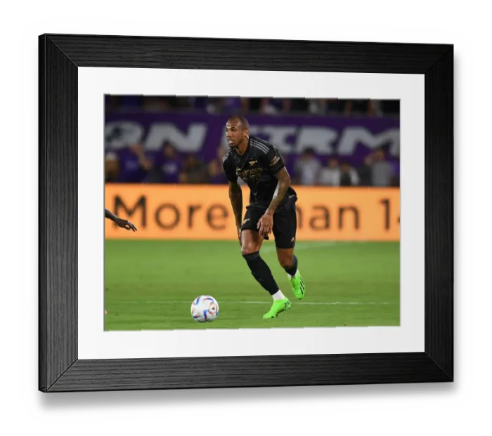 Framed Print : Arsenal's Gabriel Magalhaes in Pre-Season Action Against Orlando City SC Framed Print : Arsenal's Gabriel Magalhaes in Pre-Season Action Against Orlando City SC