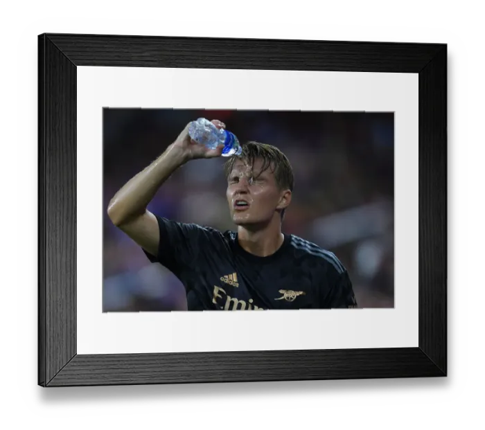 Framed Print : Martin Odegaard Leads Arsenal in Pre-Season Friendly Against Orlando City SC