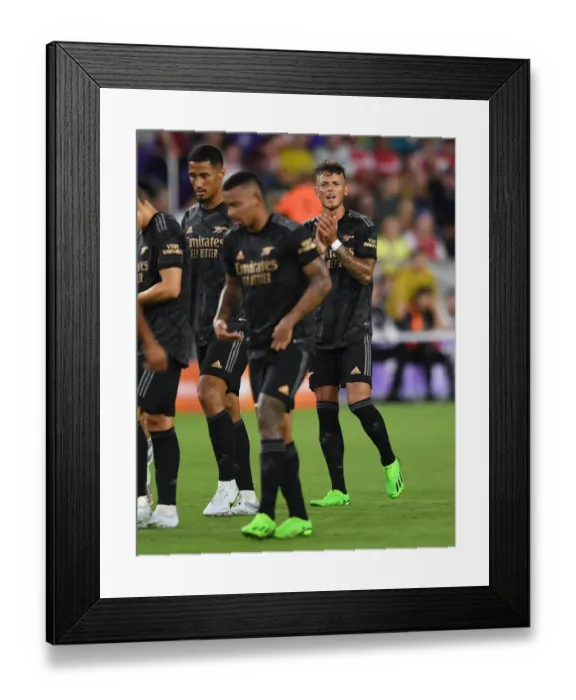 Framed Print : Arsenal's Ben White in Action against Orlando City SC during 2022 Pre-Season Friendly