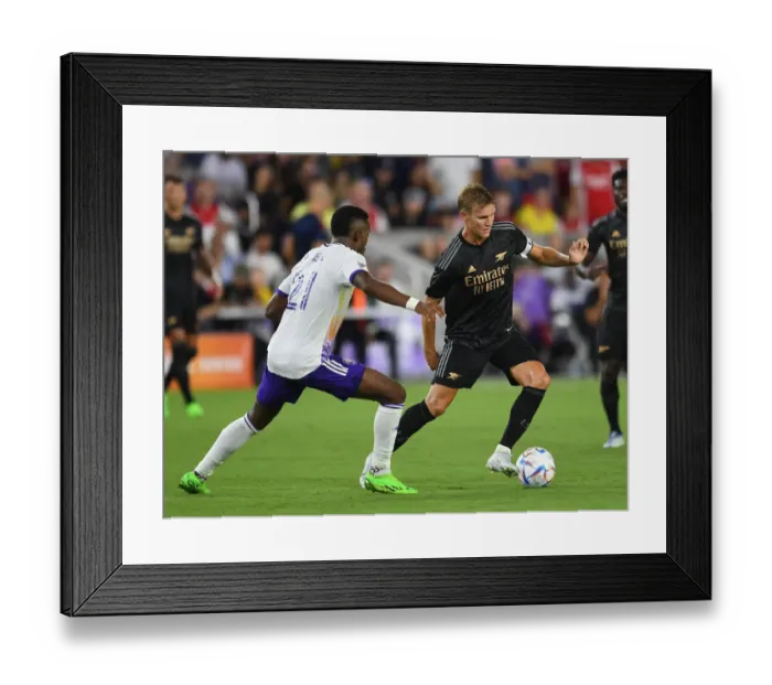 Framed Print : Arsenal's Martin Odegaard Shines in Orlando Pre-Season Match (2022-23)