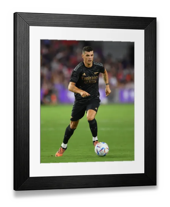 Framed Print : Arsenal's Granit Xhaka in Action against Orlando City SC (2022-23 Pre-Season)