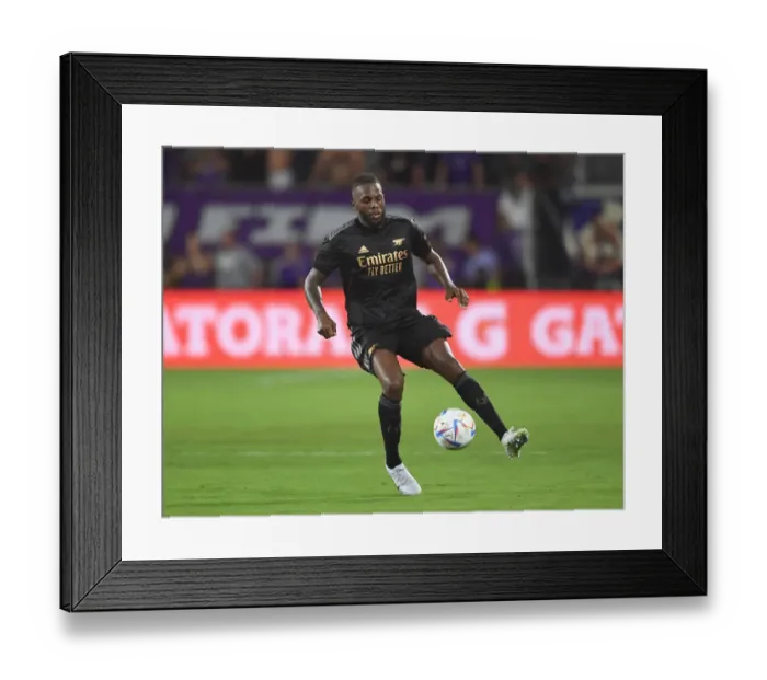 Framed Print : Arsenal's Nuno Tavares Shines in Pre-Season Clash against Orlando City SC (2022-23)