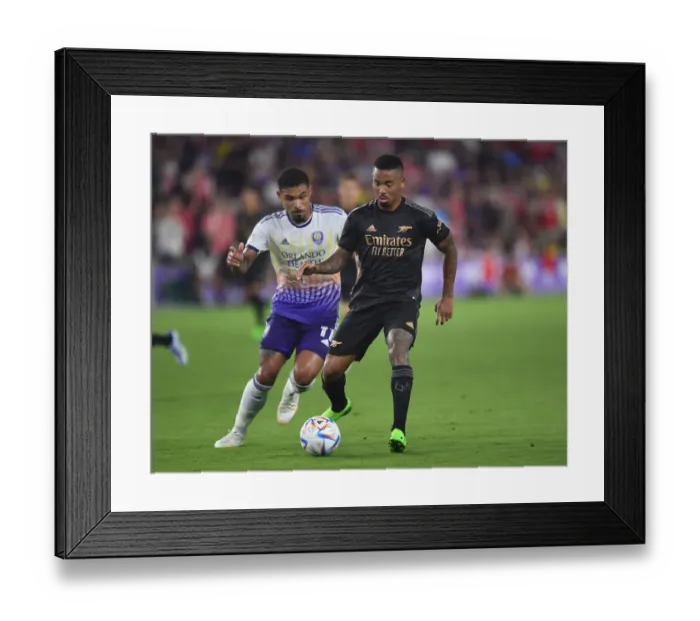 Framed Print : Gabriel Jesus Faces Off Against Orlando City SC in Arsenal's Pre-Season Battle Framed Print : Gabriel Jesus Faces Off Against Orlando City SC in Arsenal's Pre-Season Battle