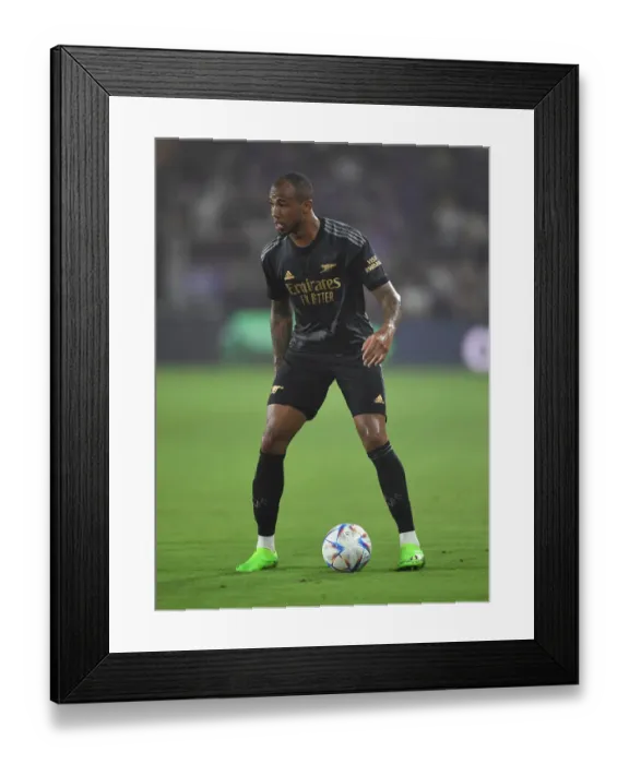 Framed Print : Arsenal's Gabriel Magalhaes in Action against Orlando City SC (2022-23)