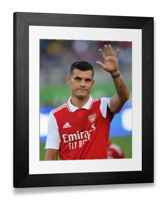 Framed Print : Granit Xhaka: Arsenal Star Shines in Florida Cup Match Against Chelsea