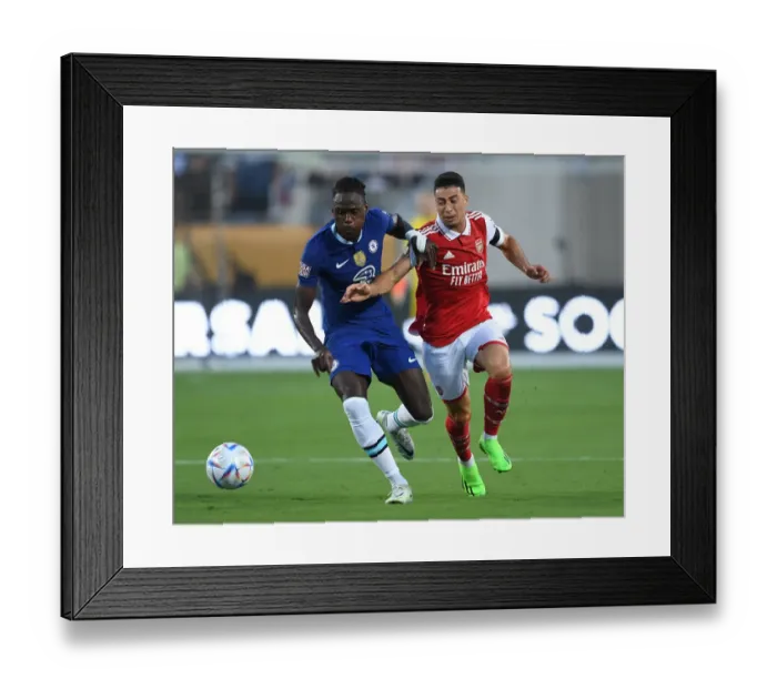 Framed Print : Arsenal's Trevoh Chalobah Faces Off Against Chelsea in Florida Cup Showdown