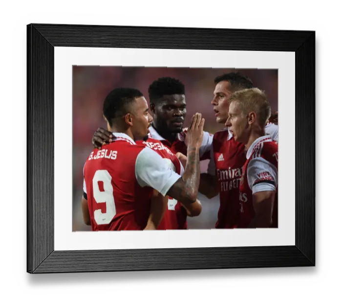 Framed Print : Arsenal Celebrates Second Goal Against Chelsea in Florida Cup 2022-23