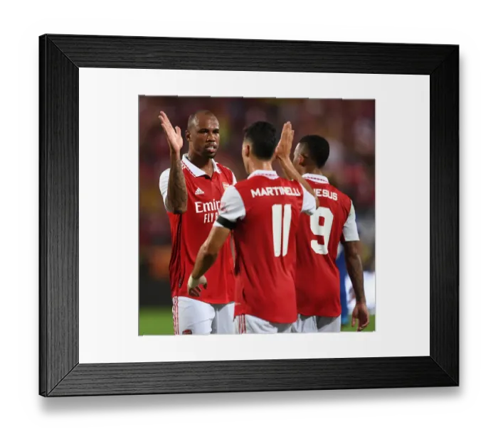 Framed Print : Arsenal Celebrates Double Gabriel Goals Against Chelsea in Florida Cup 2022-23 Framed Print : Arsenal Celebrates Double Gabriel Goals Against Chelsea in Florida Cup 2022-23