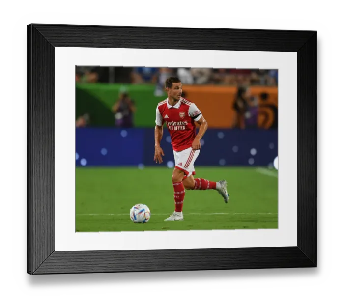 Framed Print : Arsenal's Cedric Soares Clashes with Chelsea in Florida Cup 2022-23