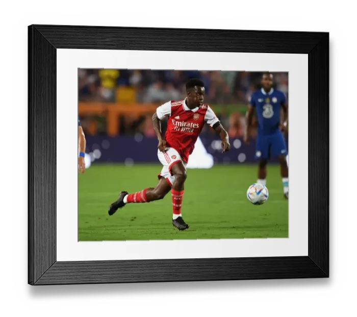 Framed Print : Arsenal's Eddie Nketiah Faces Off Against Chelsea in the Florida Cup 2022-23 Framed Print : Arsenal's Eddie Nketiah Faces Off Against Chelsea in the Florida Cup 2022-23