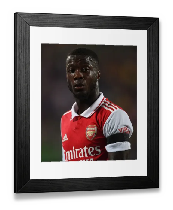 Framed Print : Arsenal's Nicolas Pepe Faces Off Against Chelsea in the 2022-23 Florida Cup