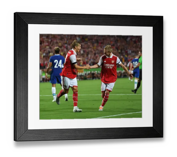 Framed Print : Martin Odegaard Scores Brace: Arsenal Tops Chelsea in Florida Cup Clash Framed Print : Martin Odegaard Scores Brace: Arsenal Tops Chelsea in Florida Cup Clash