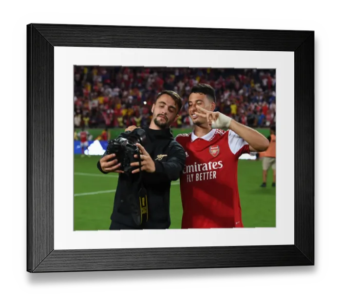Framed Print : Arsenal's Vieira and Martinelli Reunite After Facing Chelsea in Florida Cup Framed Print : Arsenal's Vieira and Martinelli Reunite After Facing Chelsea in Florida Cup