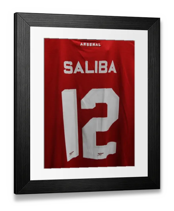 Framed Print : Arsenal's William Saliba Dons New Shirt Before Arsenal vs. Chelsea - Florida Cup 2022-23