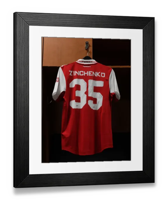 Framed Print : Arsenal's Zinchenko Gears Up: Arsenal vs. Chelsea - Florida Cup 2022-23