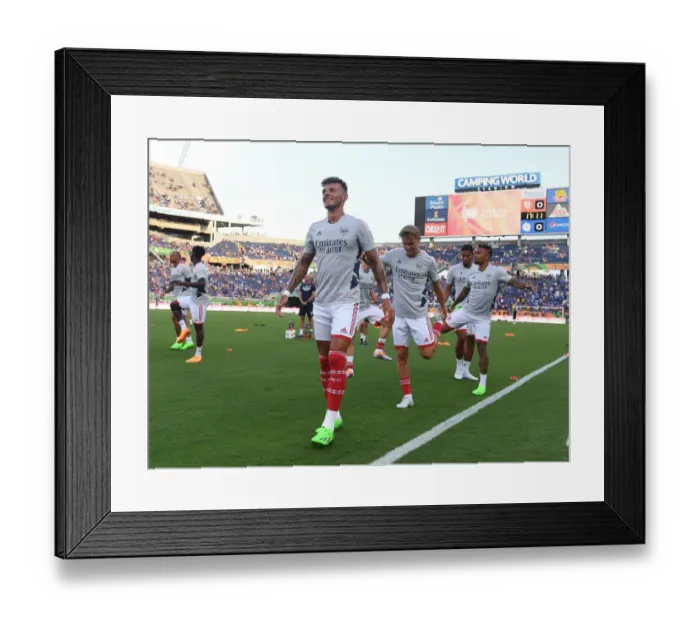 Framed Print : Arsenal's Ben White Gears Up for Chelsea Showdown at Florida Cup Framed Print : Arsenal's Ben White Gears Up for Chelsea Showdown at Florida Cup